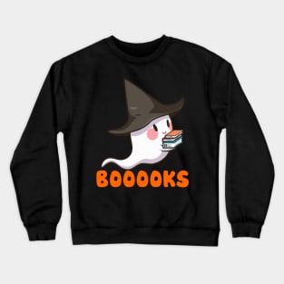 Booooooks, Booooks, Ghost Reading Books, Halloween Crewneck Sweatshirt